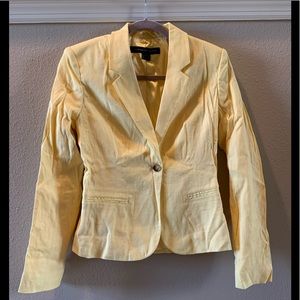 French Connection linen yellow blazer Sz 2 - new